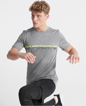 Superdry Training Lightweight Férfi Pólók Szürke | LOZXE4935